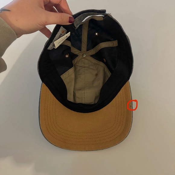 Carhartt Ball Cap Hat Baseball Denim Chambray Blue Cotton Logo Workwear Utility - Picture 5 of 7